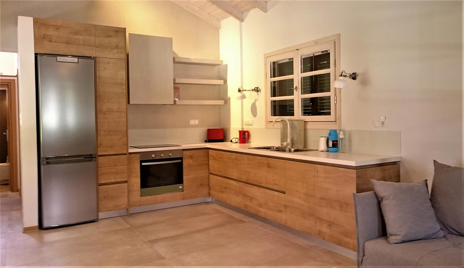 Κουζίνα από μελαμίνη με λαβή χούφτα κουζινες θεσσαλονικη